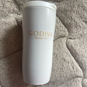 Godiva White Travel Mug